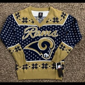 NFL apparel NWT Los Angeles, Rams Christmas sweater women’s size small
